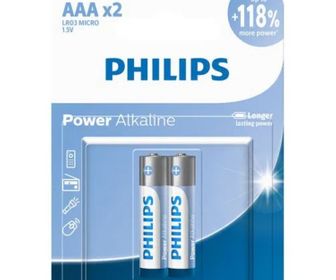 Pilha Philips alcalina AAA 1.5V com 2 unidades