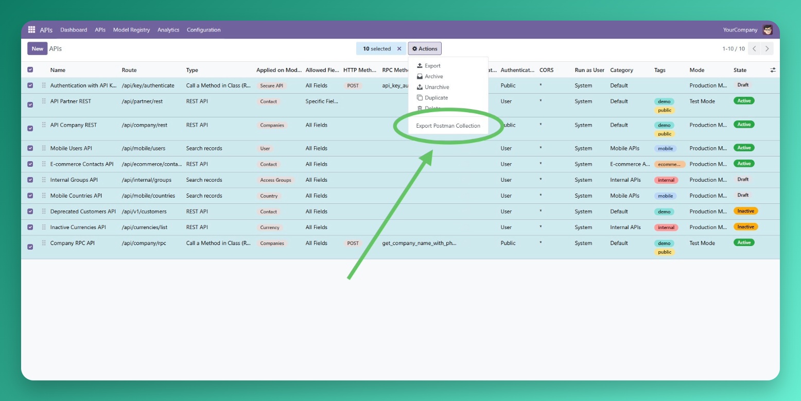 API Export