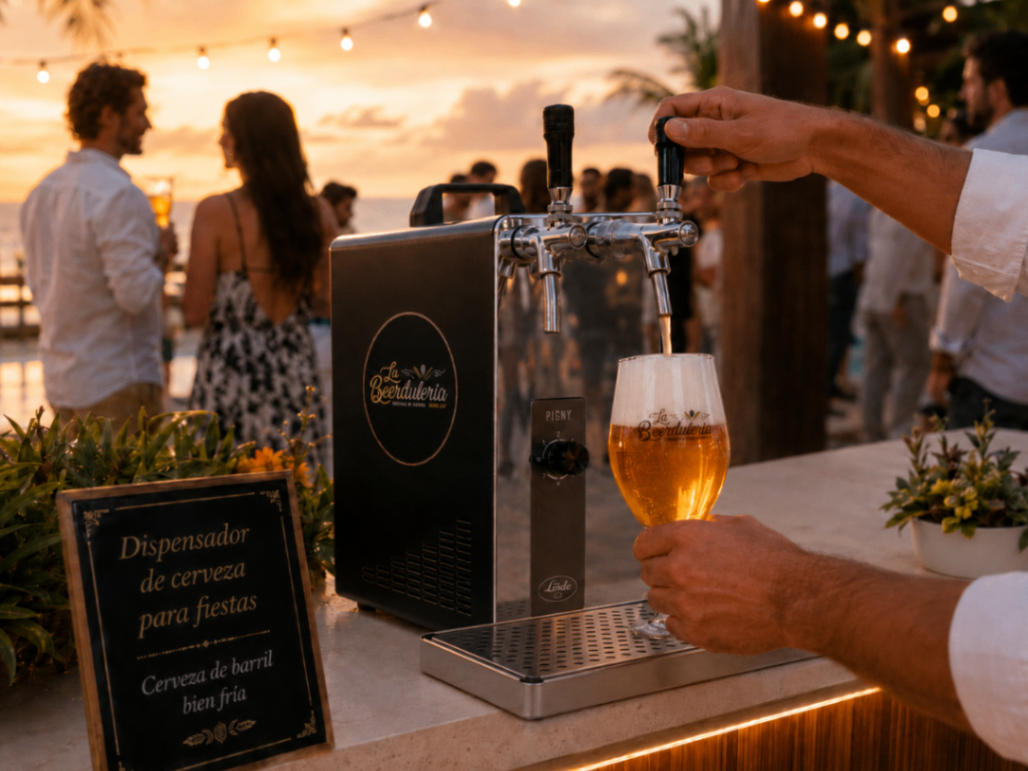 Renta de Dispensador de Cerveza de Barril para Fiestas en Cancún