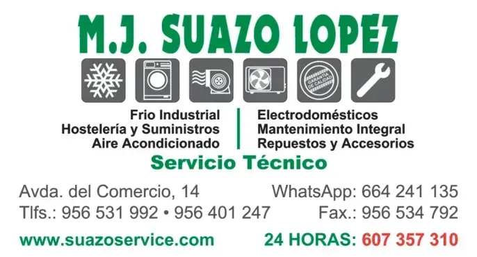 Reparación de electrodomesticos frio industrial Aire acondicionado, Electrodomésticos M. J. Suazo