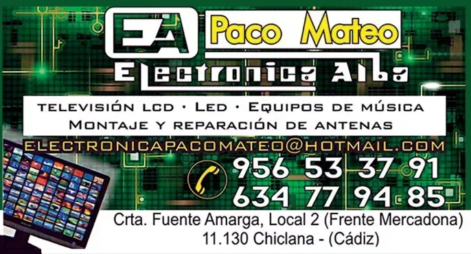 Servicio Técnico Paco Mateo reparación televisión sonido