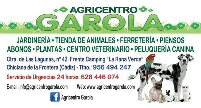 viveros Garola Agricentro Ferretería Peluquería canina Veterinario
