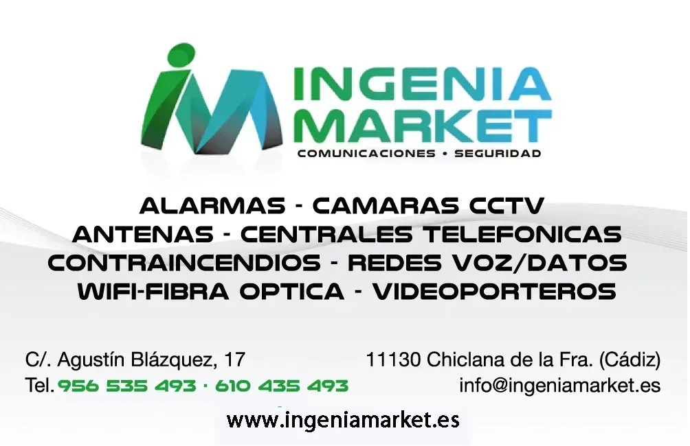 Alarmas Ingenia Market Cámaras CCTV antenas contraincendios