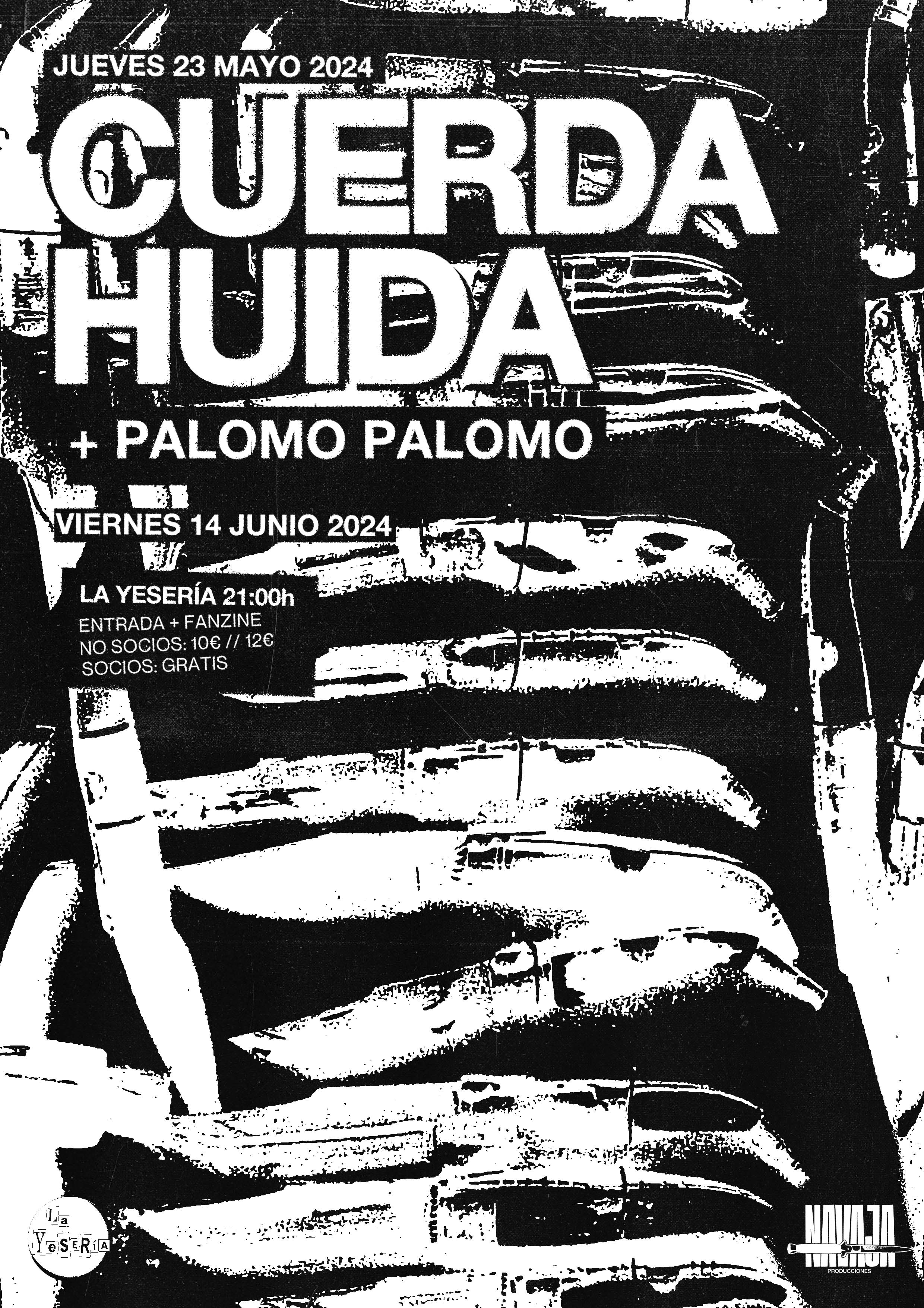 Cartel de Cuerda Huída + Palomo Palomo