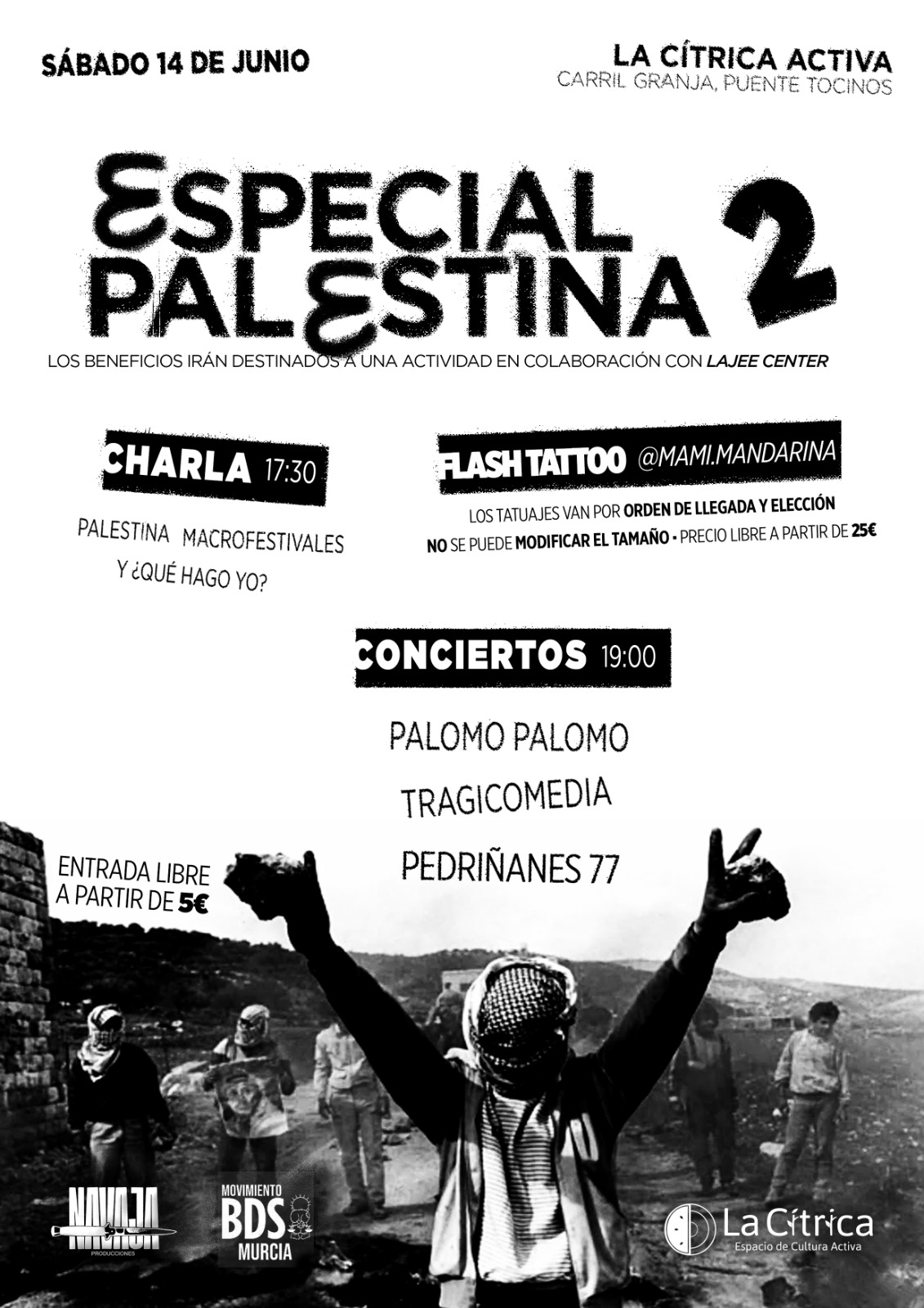 Cartel de La Navaja x Palestina Vol.2