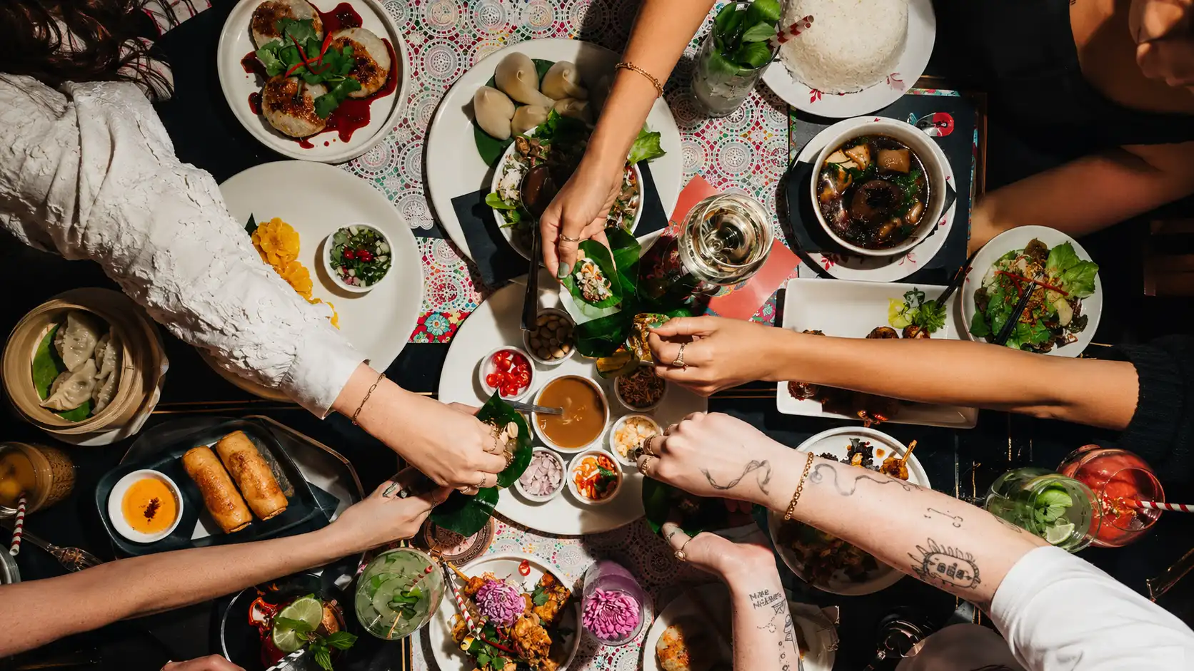 Family feast with Afghan and Middle Eastern dishes