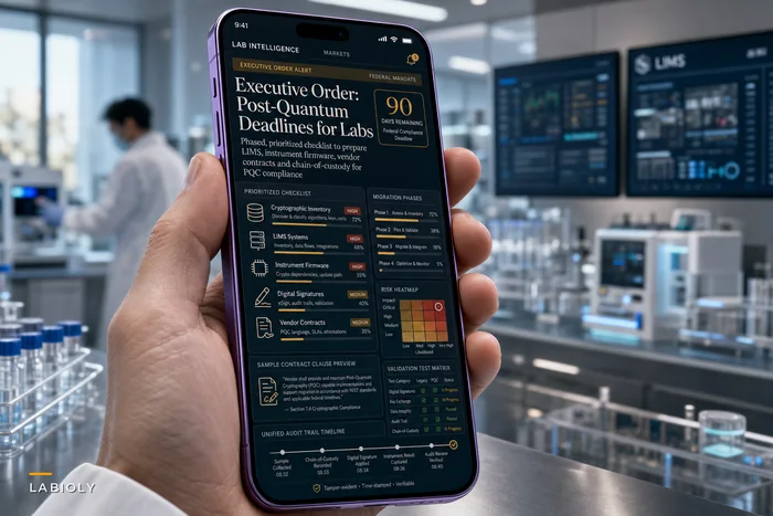 How Lab Managers Should Prepare LIMS, Instruments and Chain‑of‑Custody for the New Post‑Quantum Cryptography Deadlines