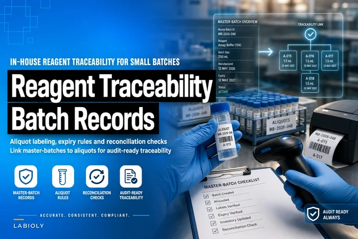 In-House Reagent Traceability for Small Batches: Master-Batch Records, Aliquot Rules and Reconciliation