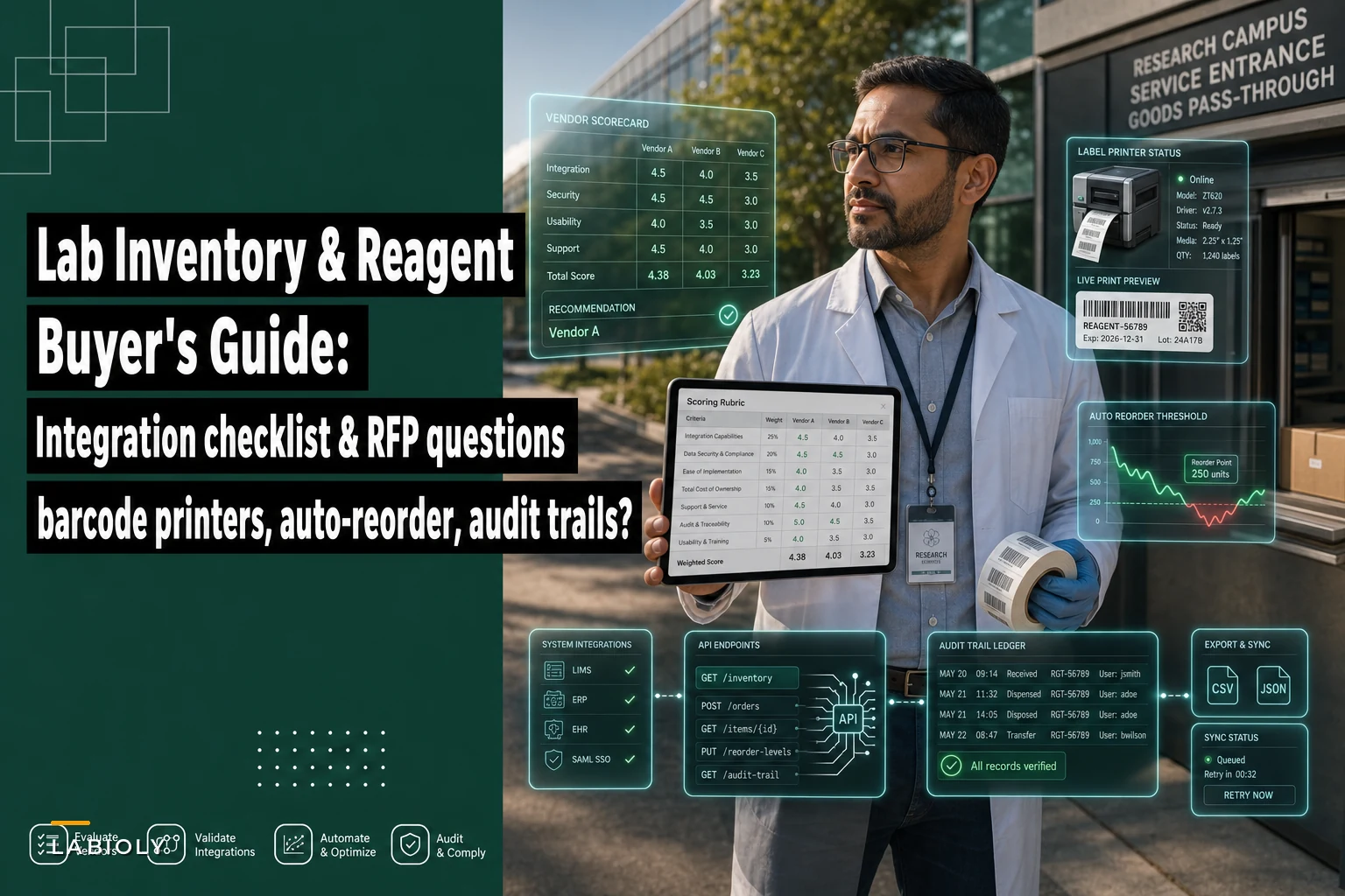 Lab Inventory & Reagent Management Buyer's Guide: Integration Checklist, Feature Requirements, and RFP Questions (Barcode, Auto‑Reorder, Audit Logs)