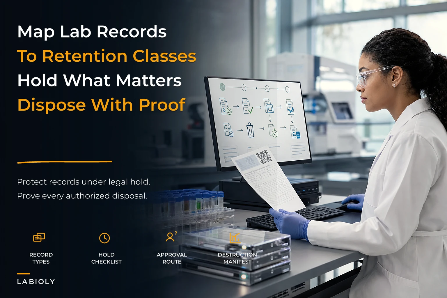 Map Lab Records to Retention Classes: Legal-Hold Checklists and Secure-Disposal SOPs with Evidence Manifests