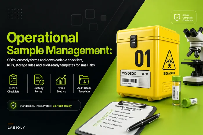Operational Lab Sample Management: SOP, Checklist, and KPI Playbook for Small-to-Mid Labs
