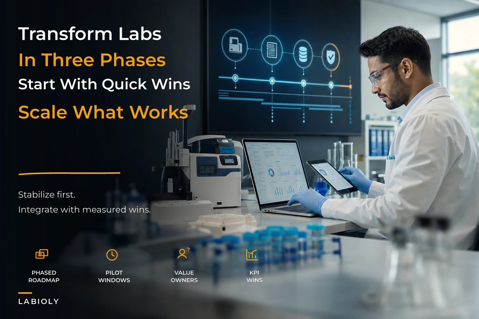 Strategic Roadmap for Lab Digital Transformation with Phased Wins