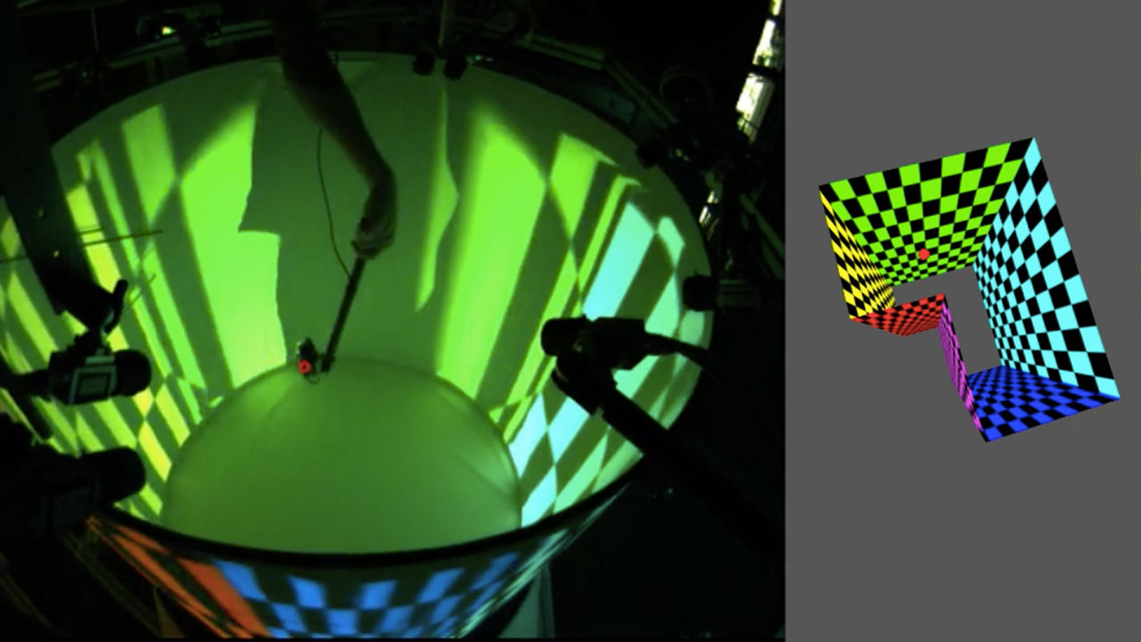 Demonstration of multiple-display perspective correct VR