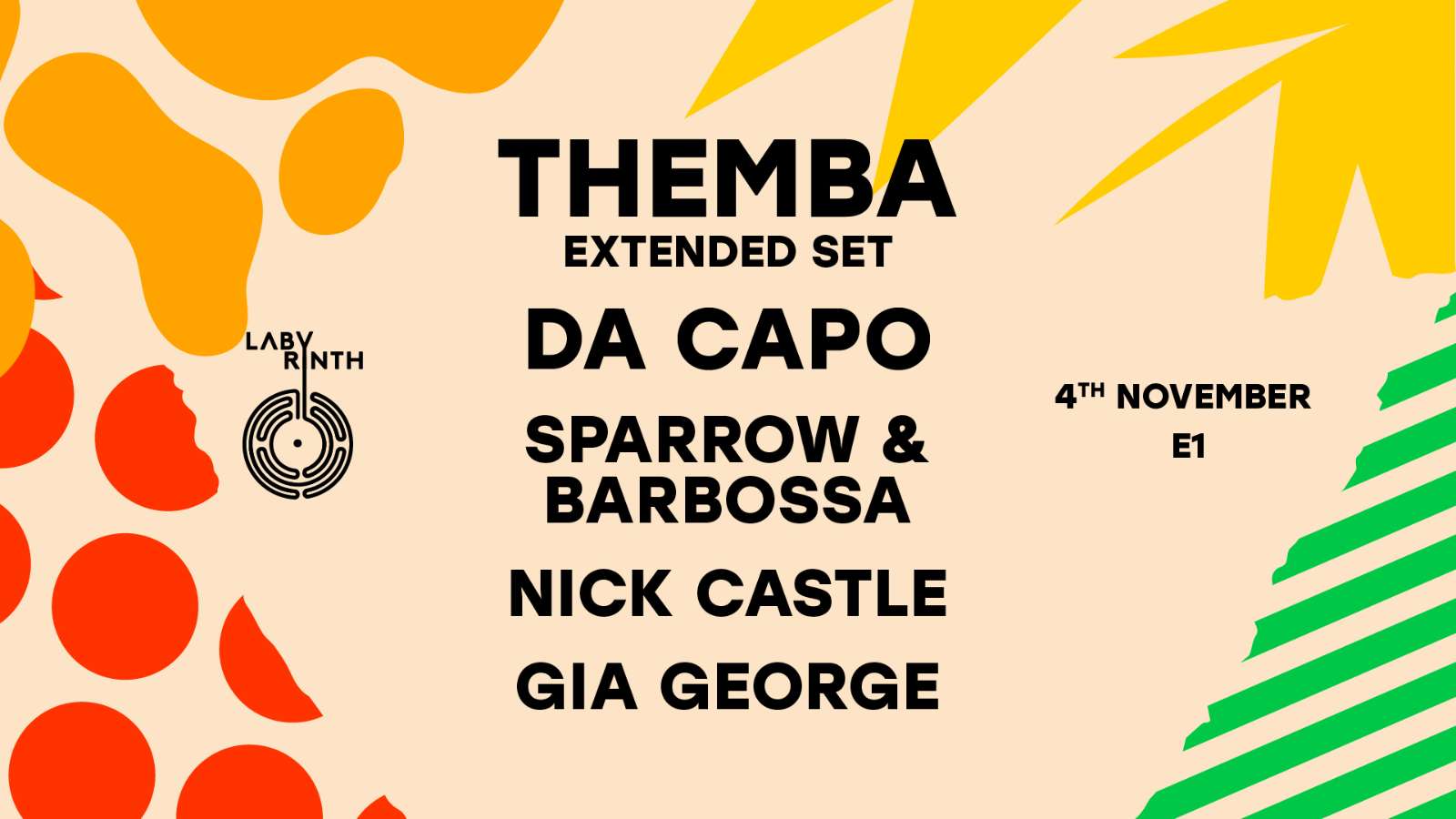 THEMBA Extended Set, Da Capo, Sparrow & Barbossa at E1 - E1 - 04 Nov 2023
