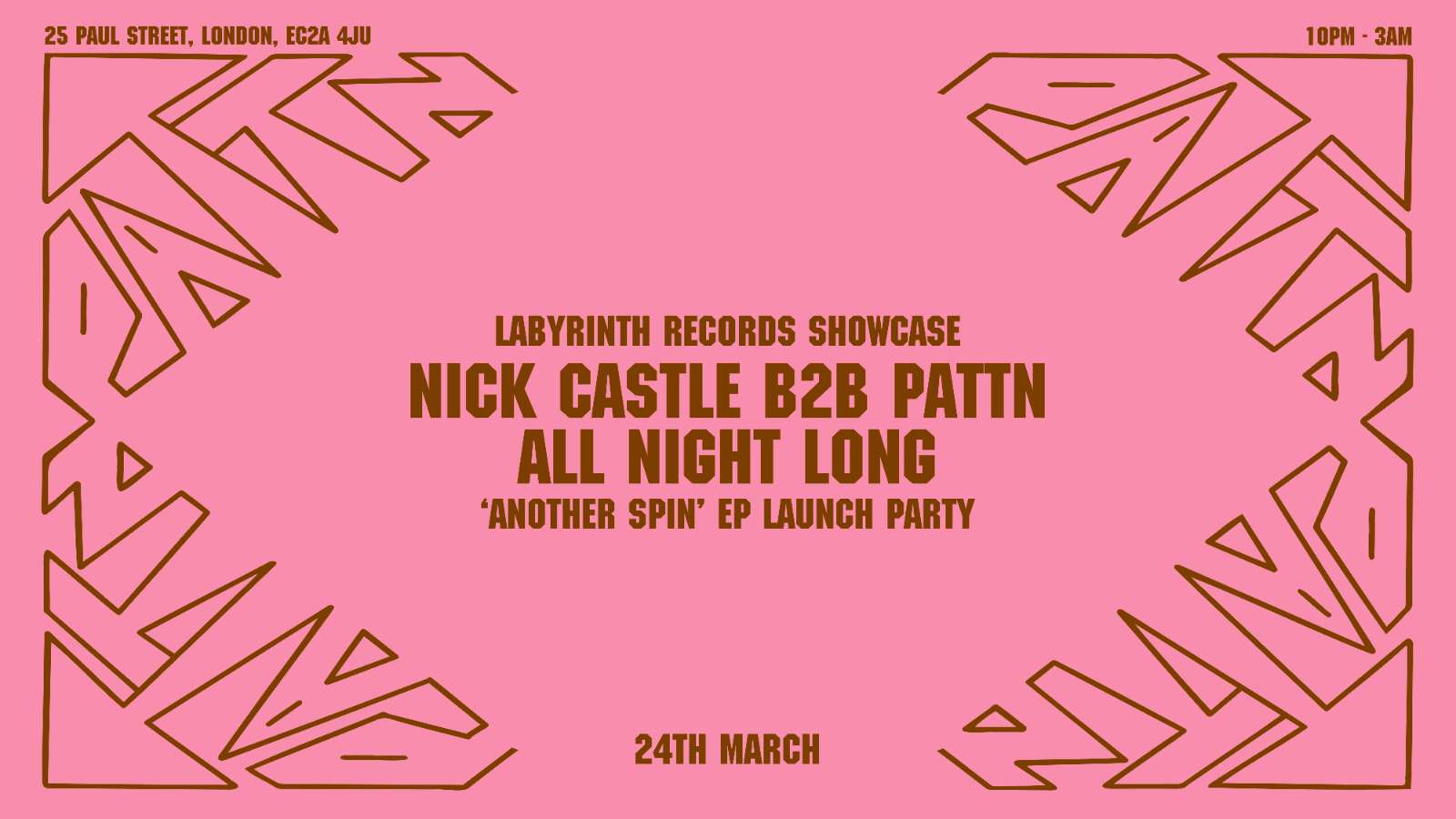 Labyrinth Records Showcase: Nick Castle x Pattn All Night Long 