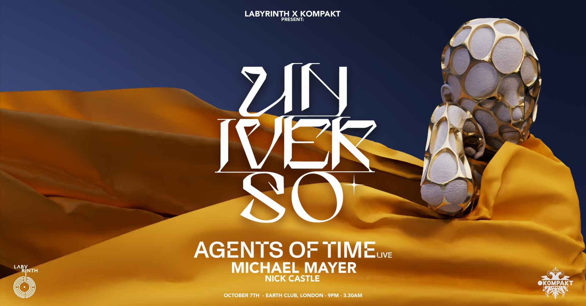Labyrinth x Kompakt Present Universo -  EartH Hall - 07 Oct 2022