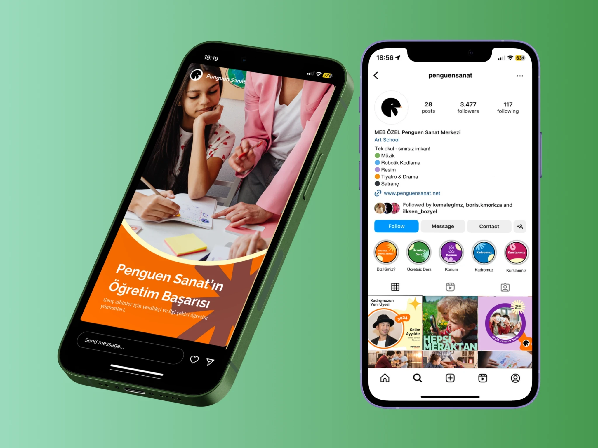 Penguen Sanat — Instagram profile and story