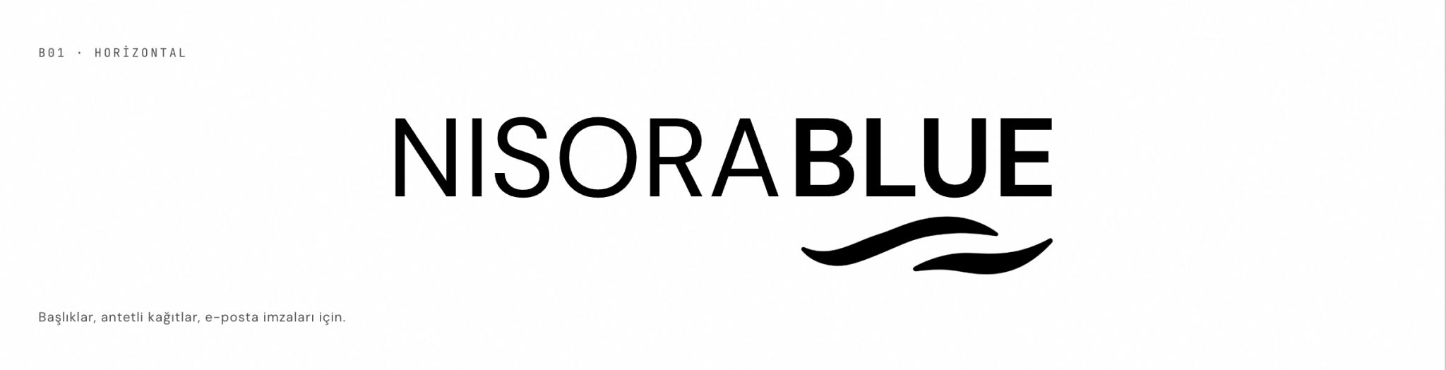Nisora Blue — Horizontal logo
