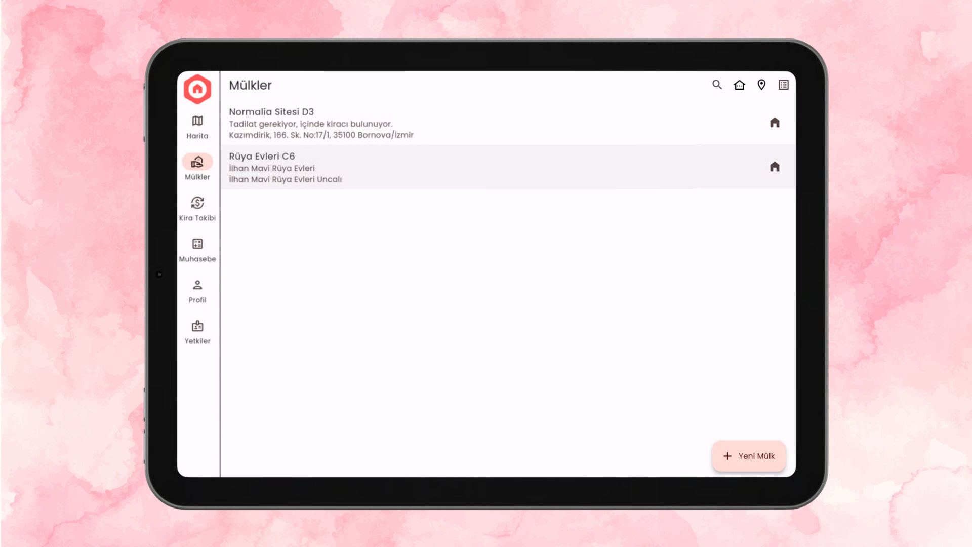 Multi-Property Management Platform — Property list