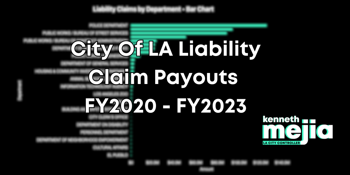 City Of LA Liability Claim Payouts FY2020 - FY2023