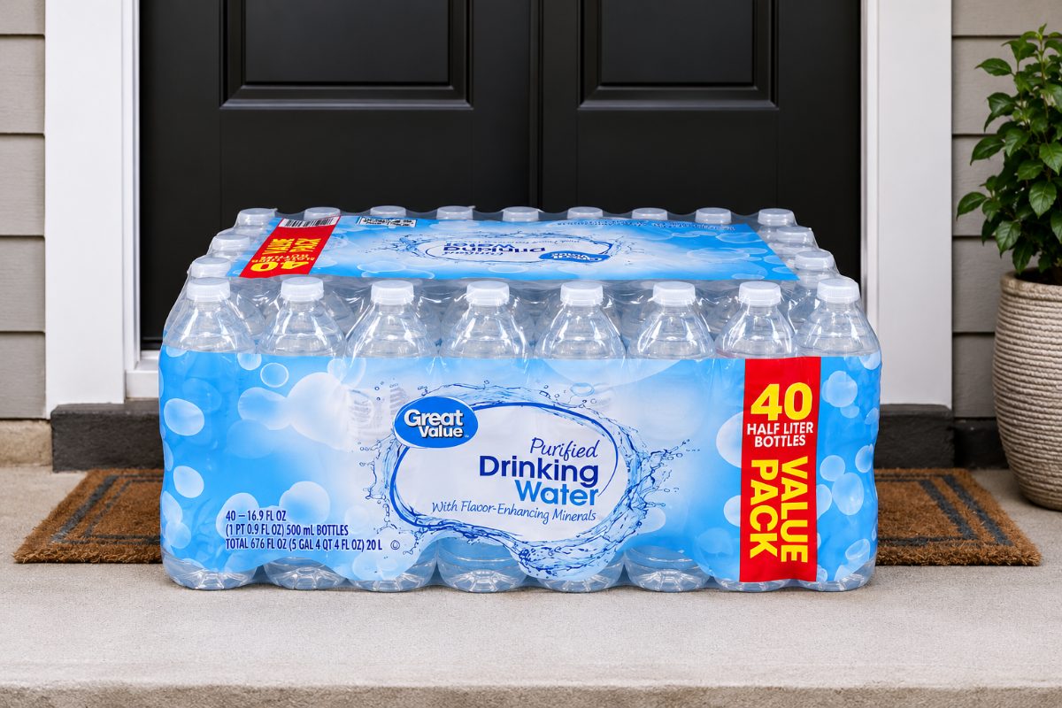 Great Value Purified Drinking Water, 40-Pack × 16.9 fl oz