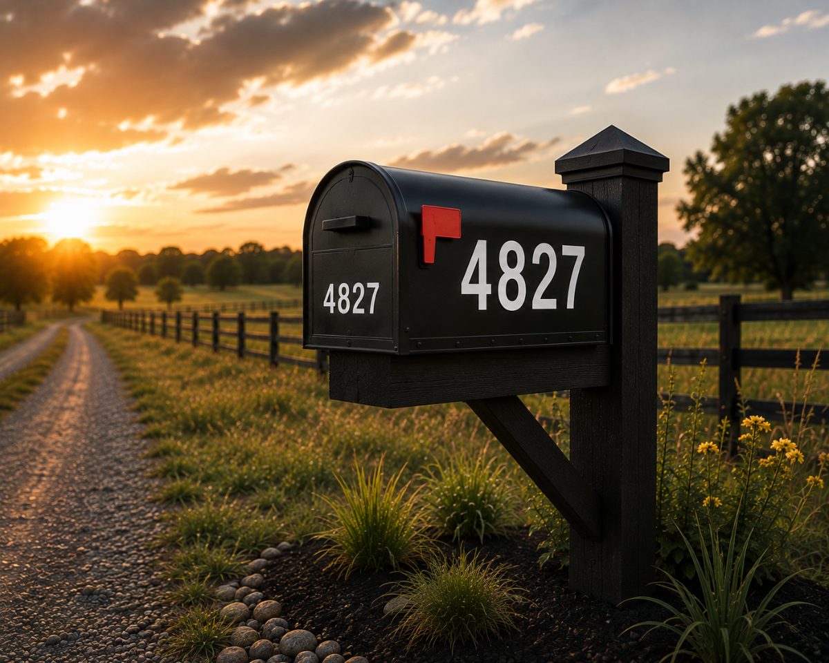 Reflective Mailbox Number Installation
