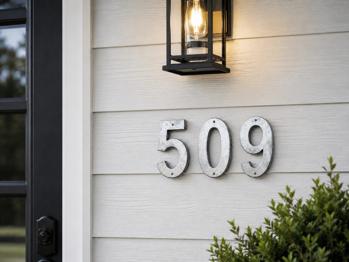 Flush-Mount House Number — Reflective Plastic