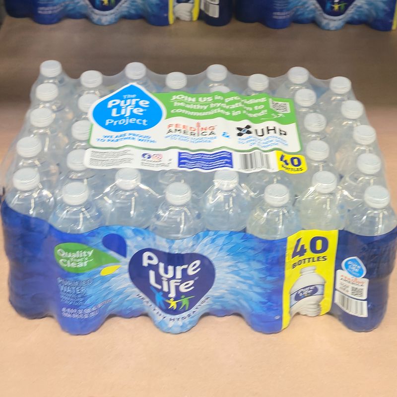 Pure Life Purified Water 40 Pack 16.9 oz 