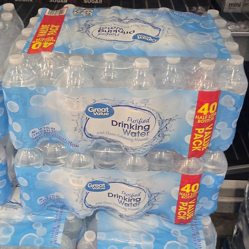 Great Value Purified Drinking Water, 40-Pack × 16.9 fl oz 