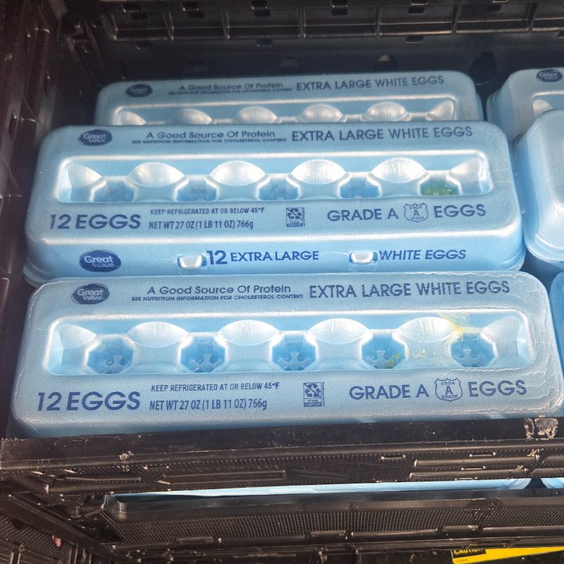 Great Value Extra Large White Eggs, 12 Count