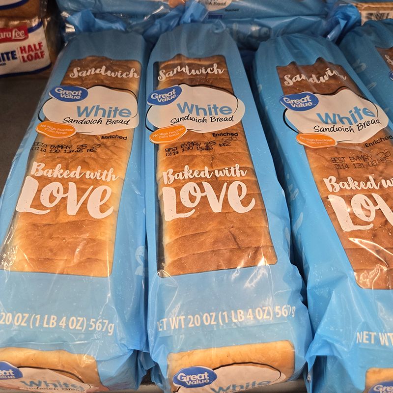 Great Value White Sandwich Bread, 20 oz