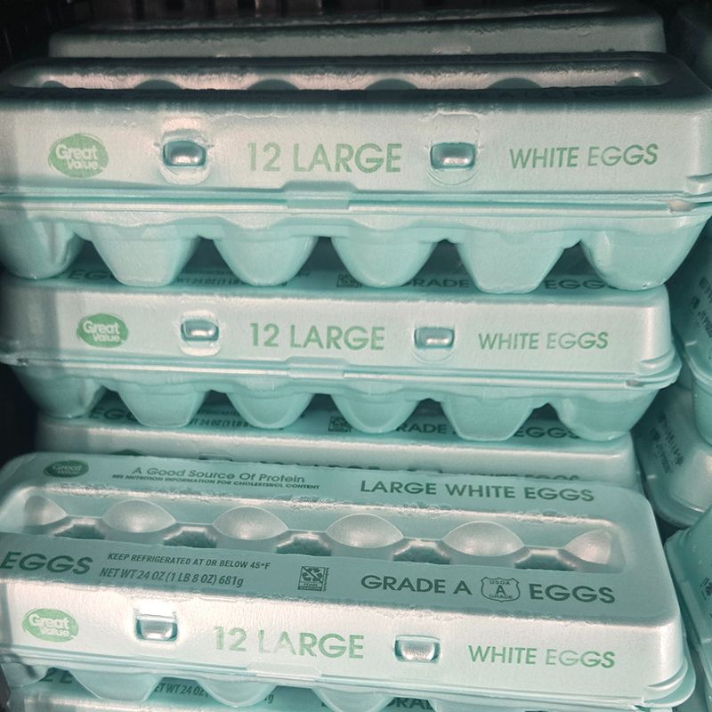 Great Value Large White Eggs, 12 Count