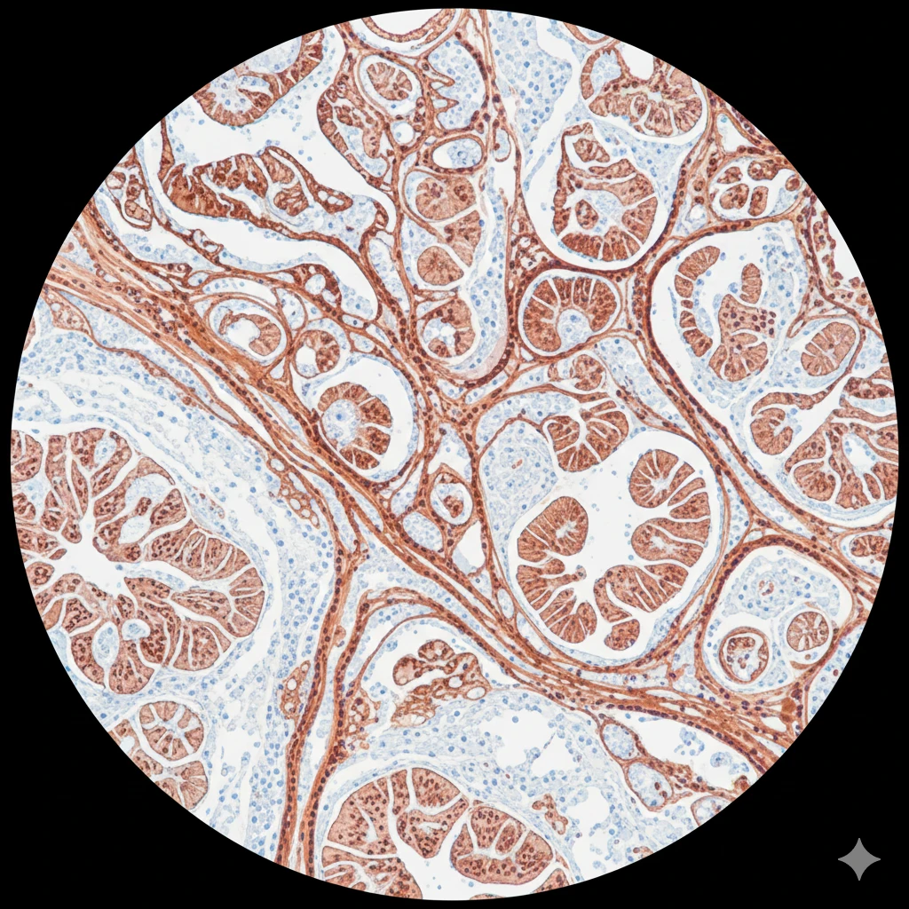 Immunohistochemistry: Cytokeratin 7