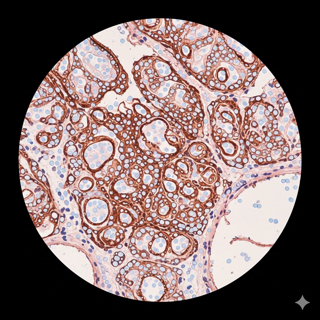 Immunohistochemistry: Cytokeratin HMW
