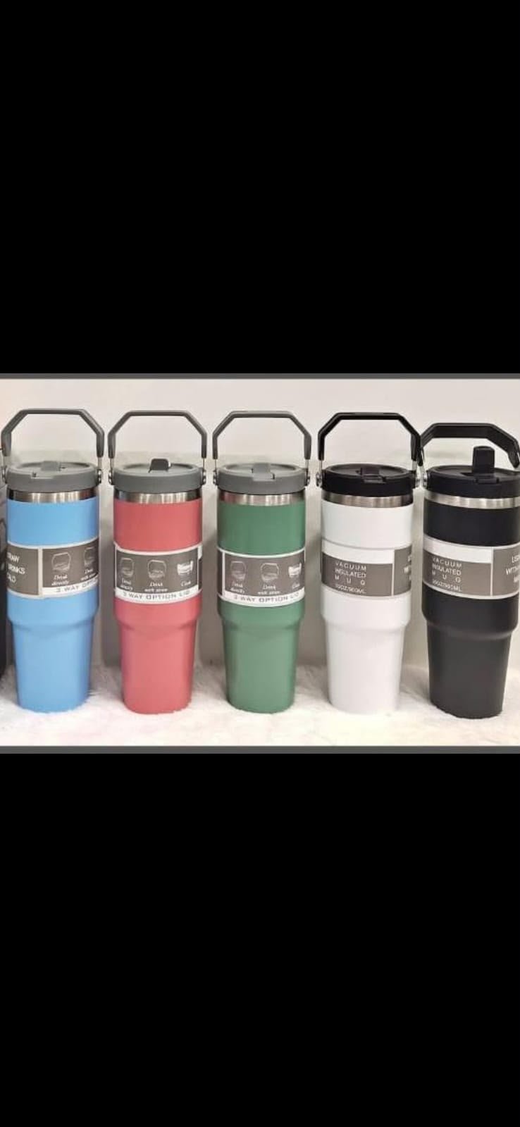 900 Ml Stainless Steel Tumbler Top Handle