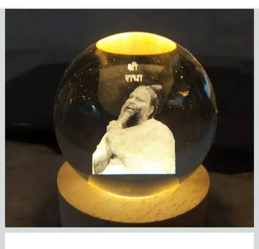 crystal ball lamp premanand ji