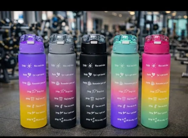 Motivational bottle 900 ml coloured