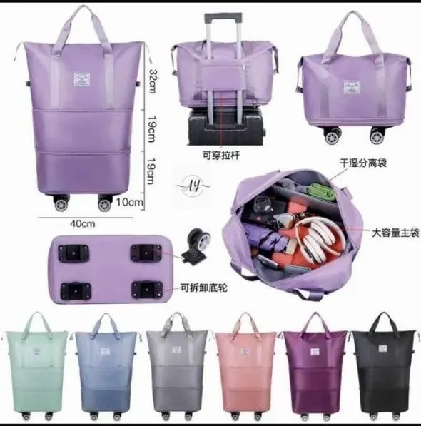 Foldable trolley bag