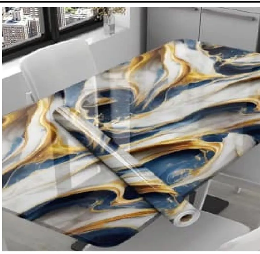 Blue golden wallpaper 45x200cm