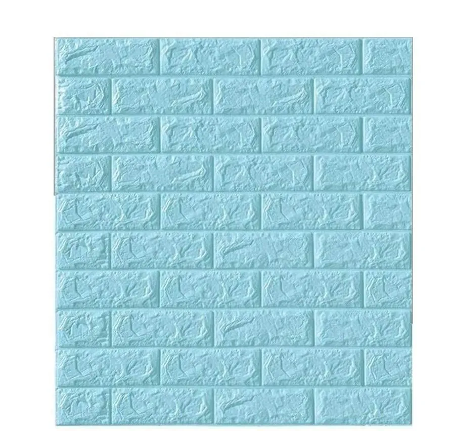 3d brick wallpaper blue