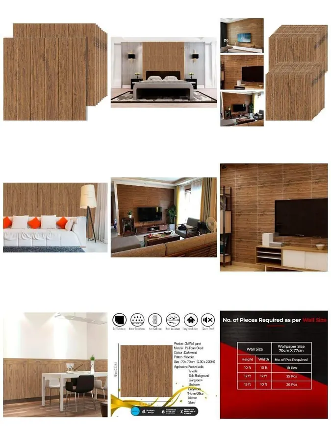 3d brick wallpaper wooden