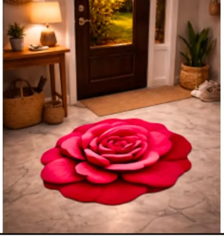 3d rose mat 60x60 cm