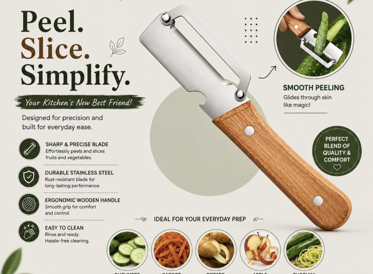 Wooden Veg Peeler
