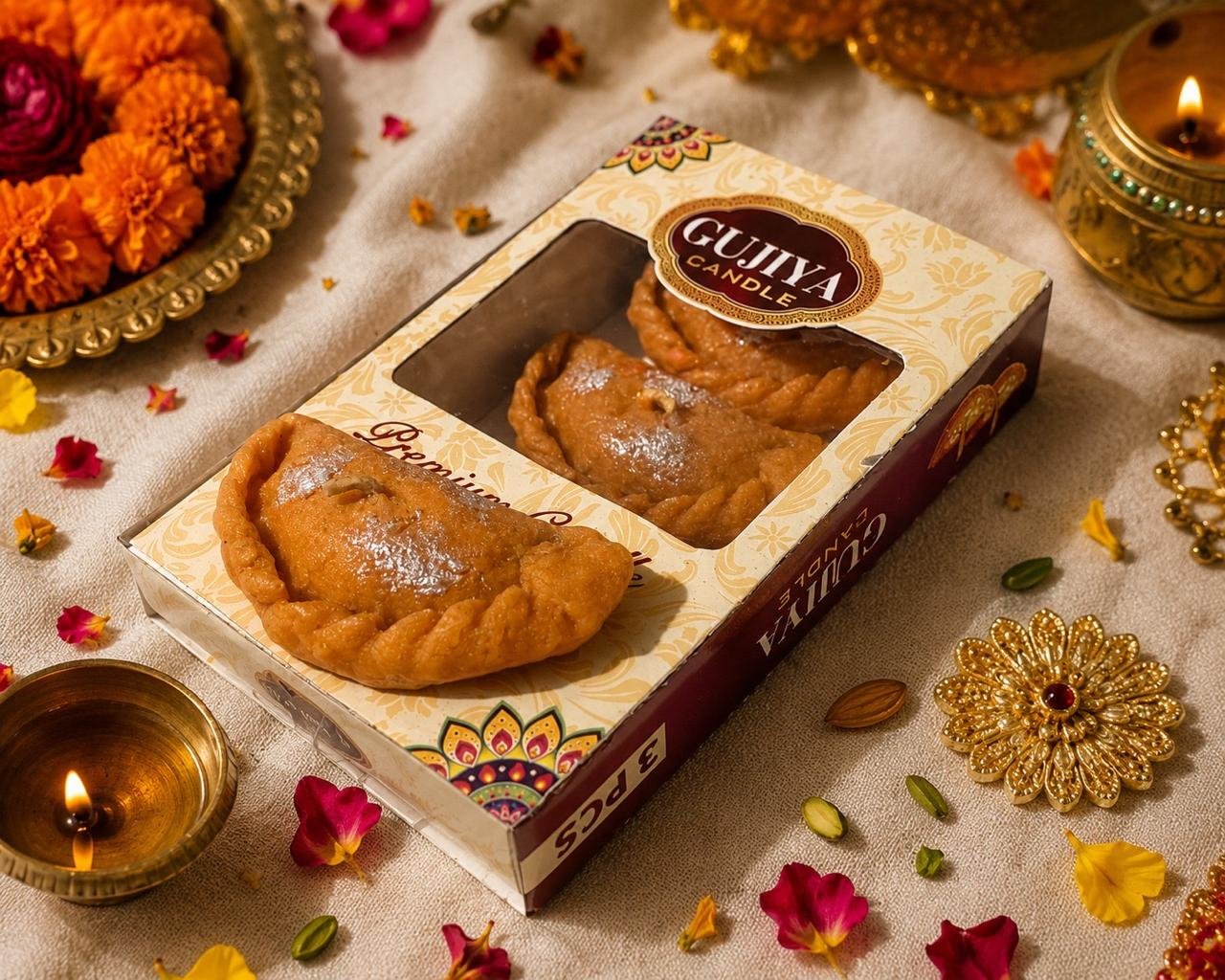 Gujiya Candle Box Of 3