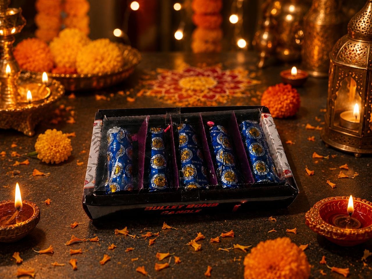 Bullet Bomb Candle Box Of 5