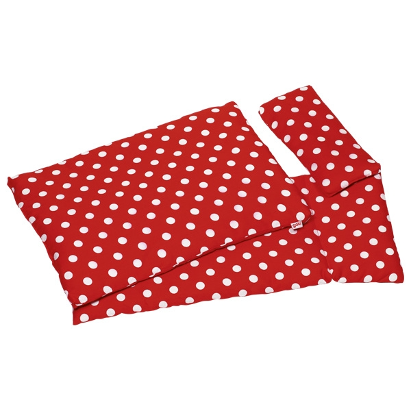 Dukke sengesæt - Polkaprikker, 40 cm