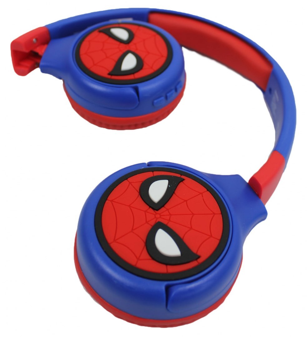 2 i 1 Bluetooth og foldbare Spider-Man hovedtelefoner m. Ledning