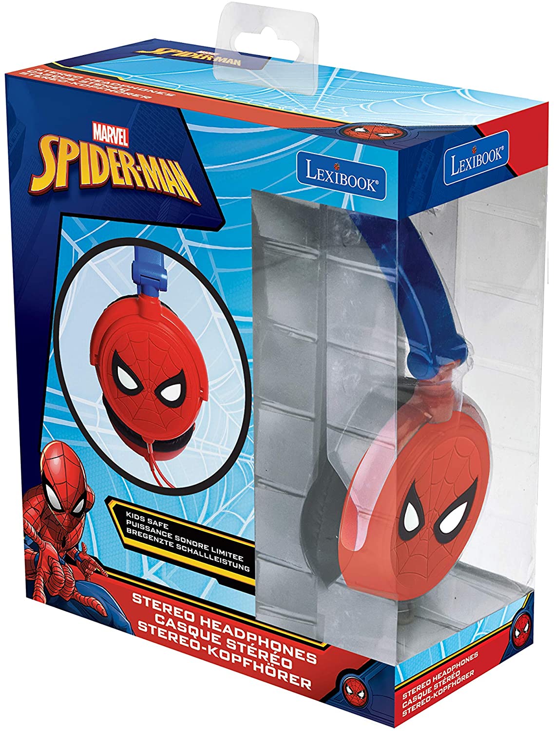 2 i 1 Bluetooth og foldbare Spider-Man hovedtelefoner m. Ledning