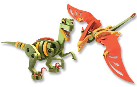 Velociraptor & pterosaur - samle dinoer