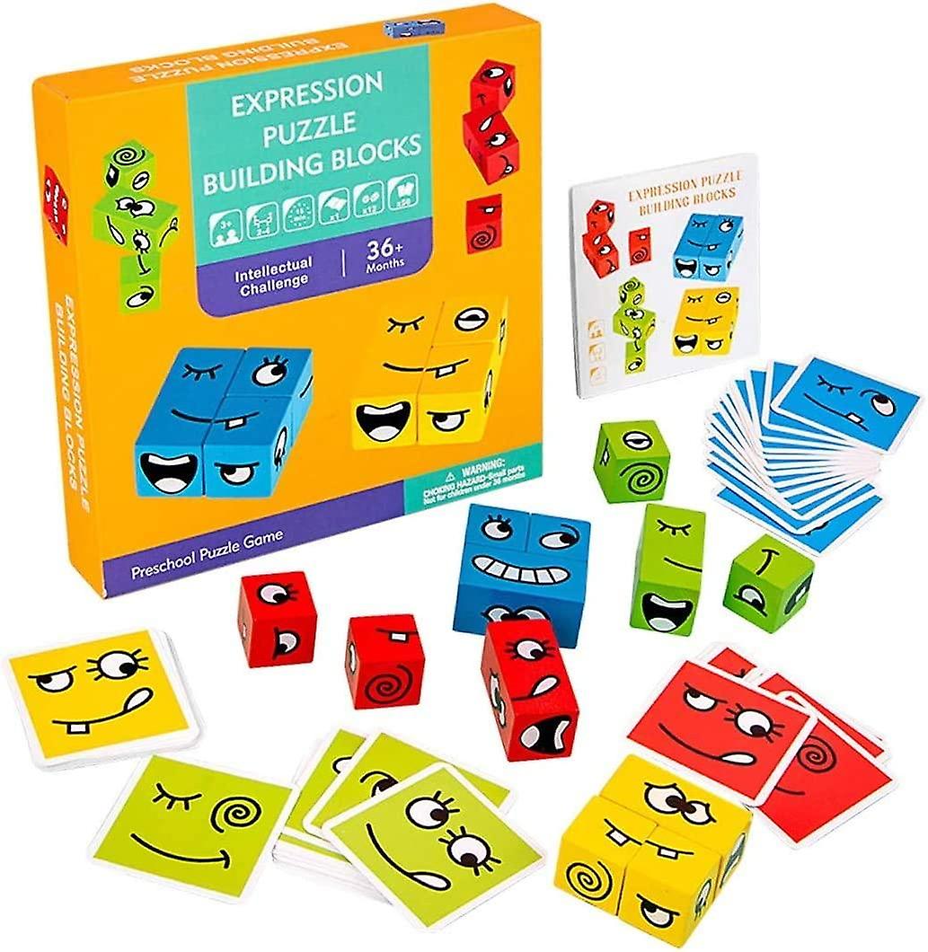 Expression puzzle building blocks